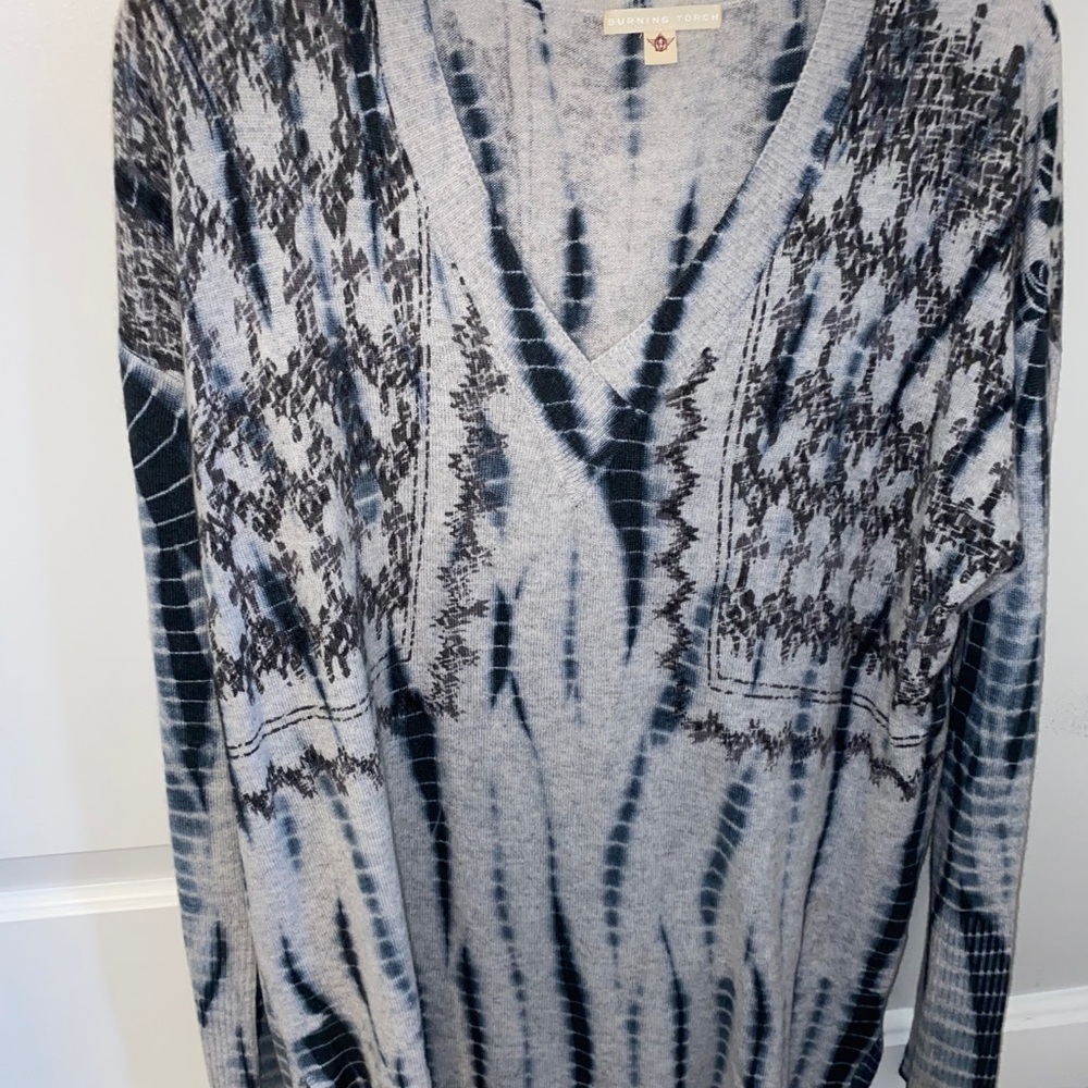 Cashmere printed sweater